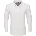 WHITE Mens Long Sleeve Boston Golf Shirt - White