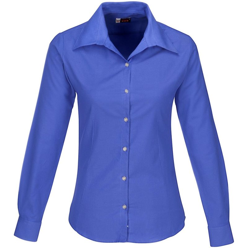 NEW BLUE Ladies Long Sleeve Aspen Shirt - New Blue