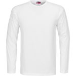 WHITE Mens Long Sleeve Portland T-Shirt