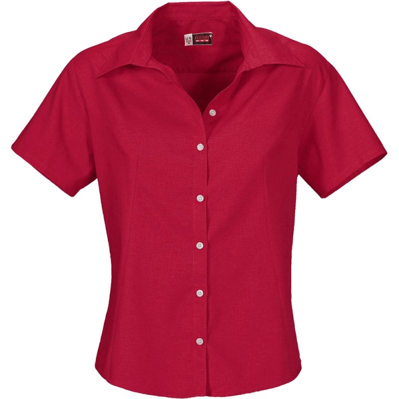 RED Ladies Short Sleeve Aspen Shirt - Red