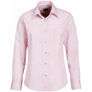 PINK Ladies Long Sleeve Washington Shirt - Pink