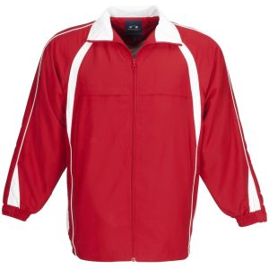 RED WHITE Unisex Splice Track Top - Red White