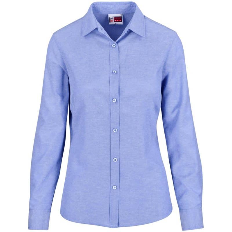 SKY BLUE Ladies Long Sleeve Oxford Shirt