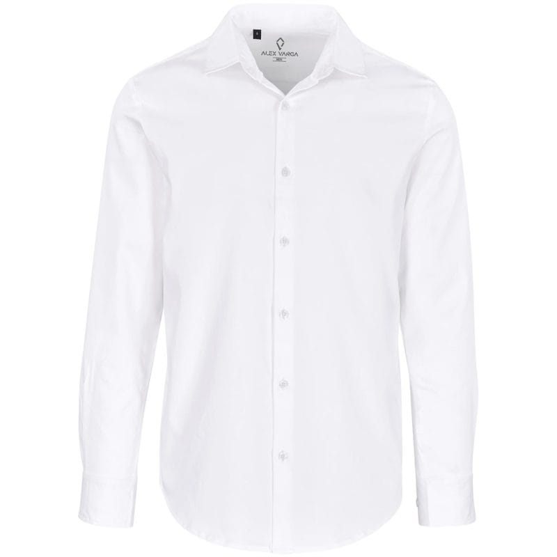 WHITE Mens Long Sleeve Alex Varga Opus Stretch Shirt
