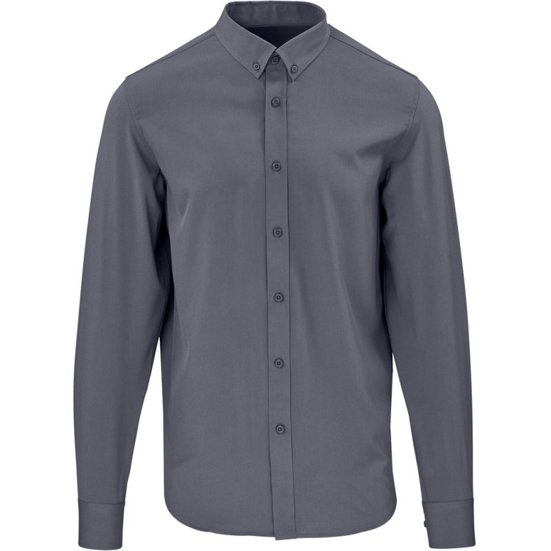 CHARCOAL Mens Long Sleeve Sorrento Shirt