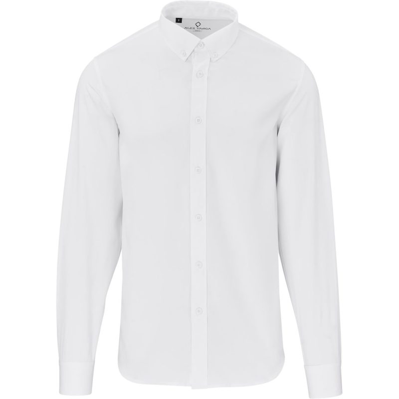 WHITE Mens Long Sleeve Sorrento Shirt