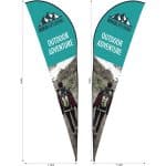 Legend 4m Sublimated Sharkfin Double-Sided Flying Banner Skin (Excludes Hardware)