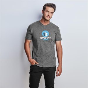 Mens Michigan Melange V-Neck T-Shirt