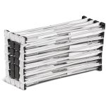 aluminium frame on side for start of folding of aluminium frame for Legend Double-Sided Straight Banner Wall