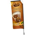 Legend 2M Sublimated Telescopic Double-Sided Flying Banner - 1 complete unit