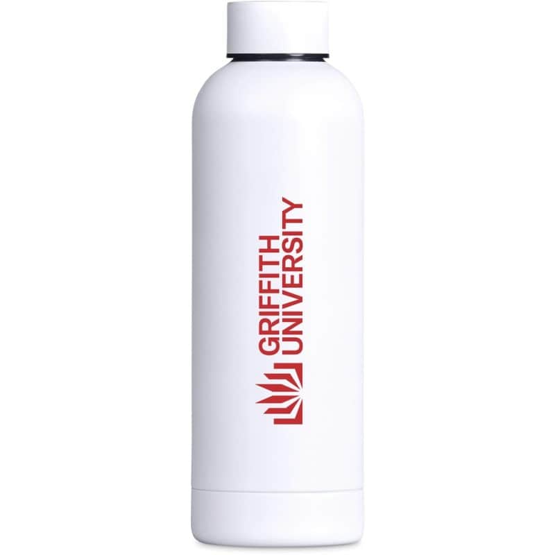 Solid White Kooshty Bermuda Recycled Stainless Steel Water Bottle – 800ml