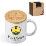 SOLID WHITE Okiyo Sozo Bamboo & Ceramic Sublimation Coffee Mug - 330ml