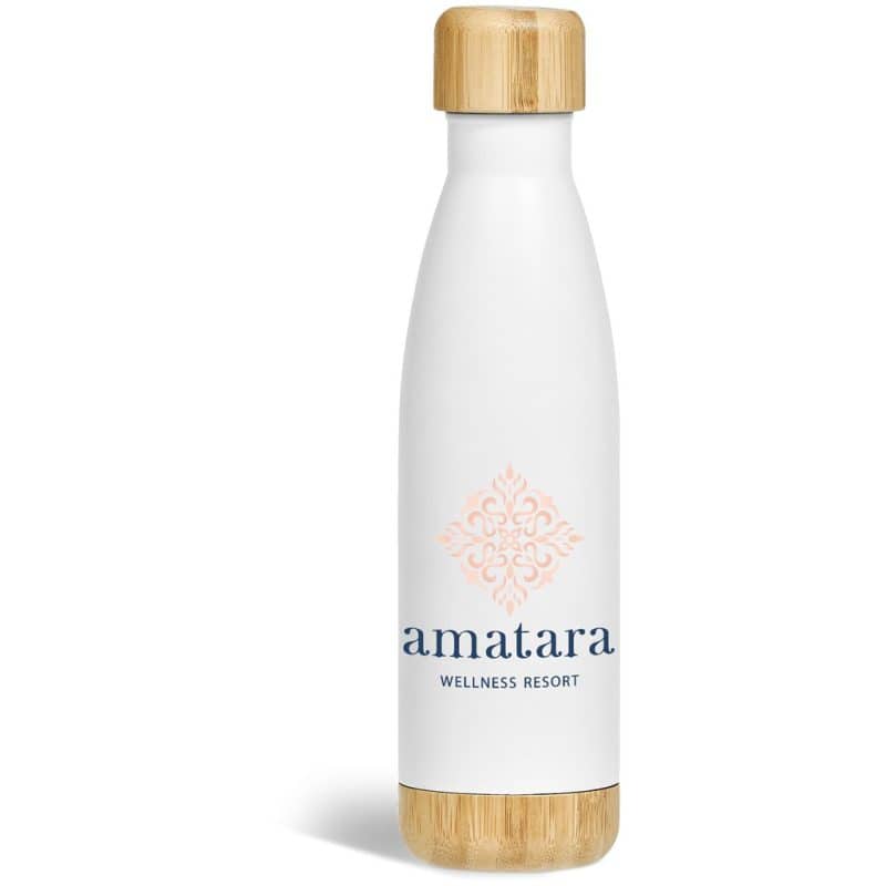 Serendipio Heritage Stainless Steel & Bamboo Vacuum Water Bottle  500ml