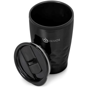 Black Vega Stainless Steel & Plastic Double-Wall Tumbler – 350ml
