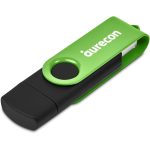 Lime Shuffle Gyro Black Flash Drive – 8GB