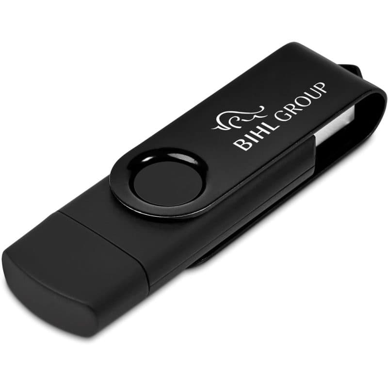 Black Shuffle Gyro Black Flash Drive – 32GB