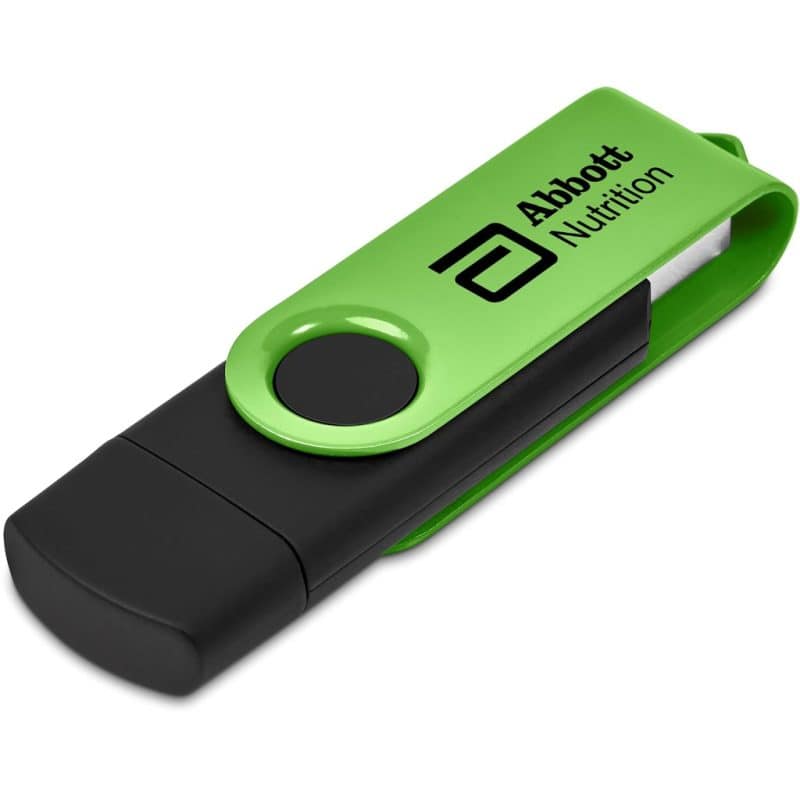 Lime Shuffle Gyro Black Flash Drive – 32GB