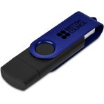 Navy Shuffle Gyro Black Flash Drive – 32GB