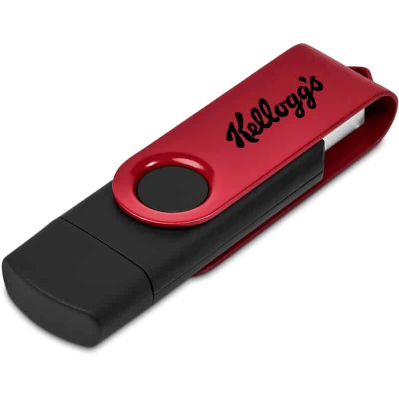 Red Shuffle Gyro Black Flash Drive – 32GB