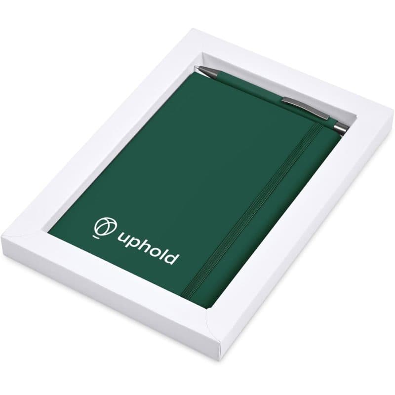 DARK GREEN Hibiscus Notebook & Pen Set