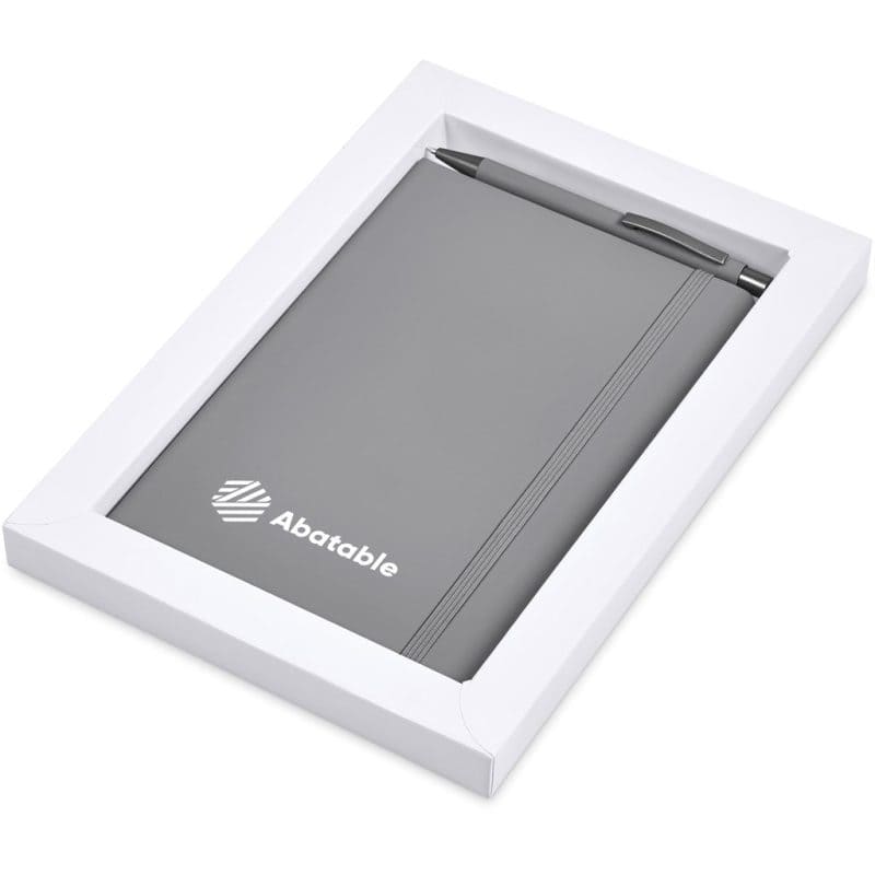 GREY Hibiscus Notebook & Pen Set