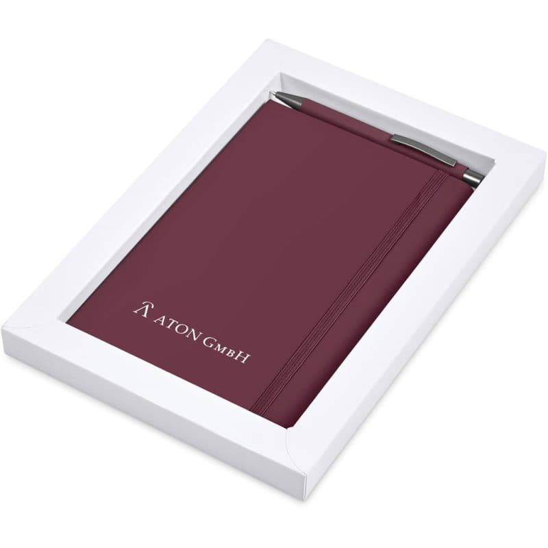 MAROON Hibiscus Notebook & Pen Set