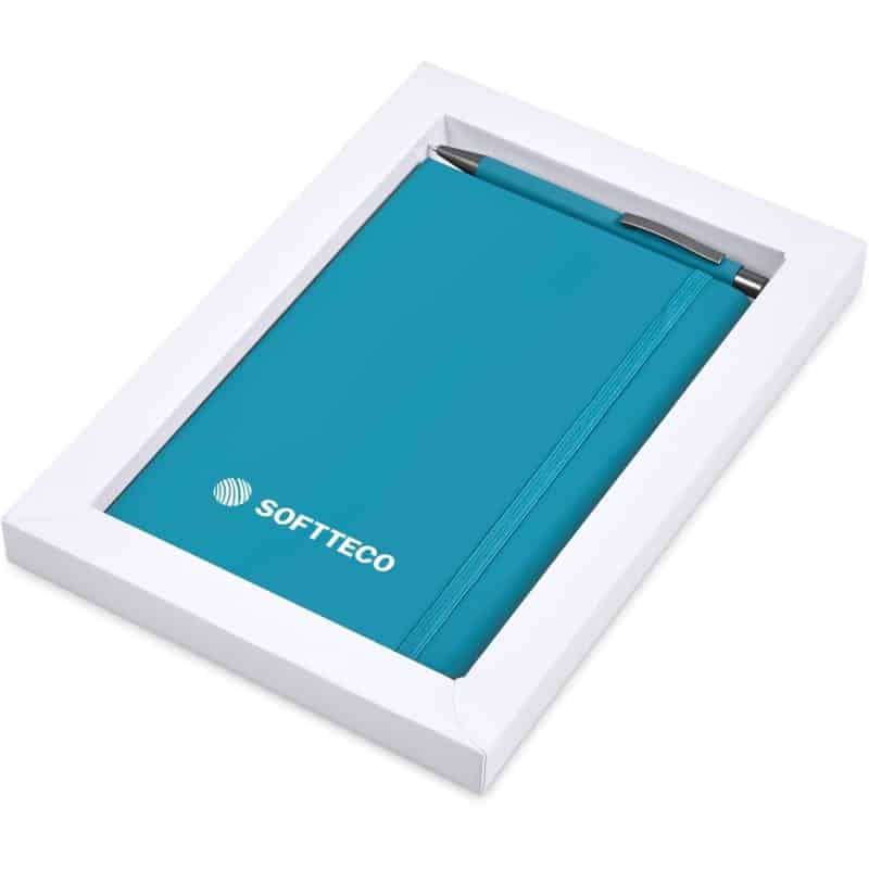 TURQUOISE Hibiscus Notebook & Pen Set