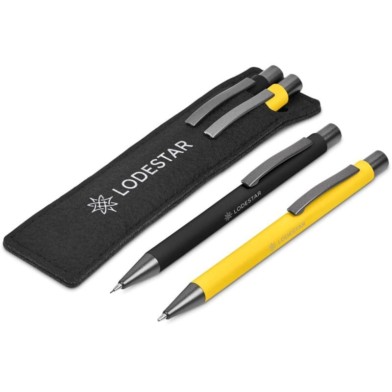 YELLOW Oberlin Ball Pen & Pencil Set