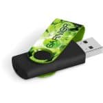 LIME Axis Gyro Black Flash Drive - 32GB