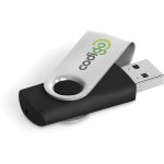SILVER Axis Gyro Black Flash Drive - 32GB