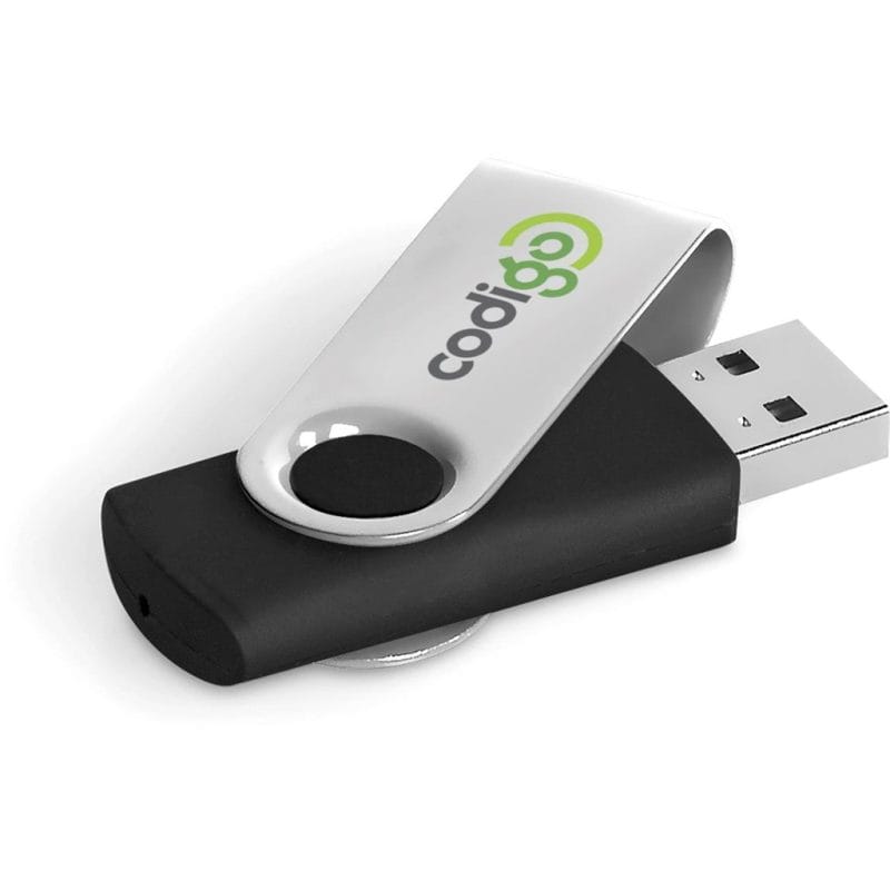 SILVER Axis Gyro Black Flash Drive - 32GB