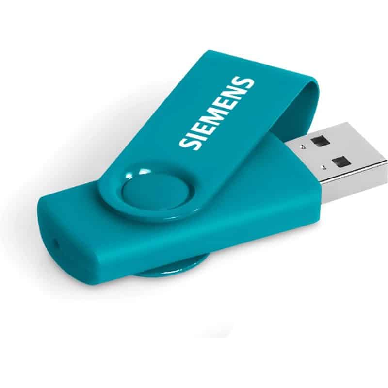 TURQUOISE Axis Gyro Flash Drive - 8GB - Turquoise
