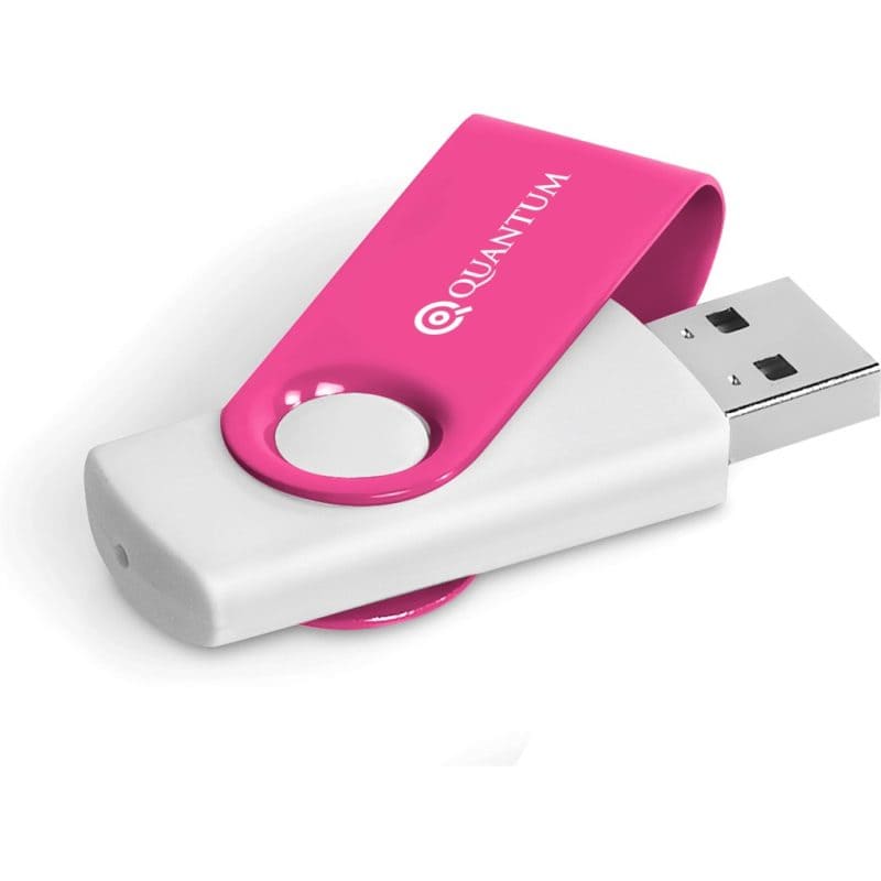 PINK Axis Gyro White Flash Drive - 4GB - Pink