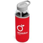 Red Kooshty Sipper Neo Glass Water Bottle – 850ml