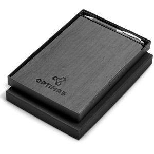 GREY Oakridge Hard Cover Notebook & Pen Set