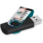 TURQUOISE Altitude Axis Gyro Black Flash Drive - 8GB