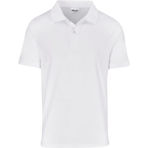 WHITE Mens Recycled Promo Golf Shirt
