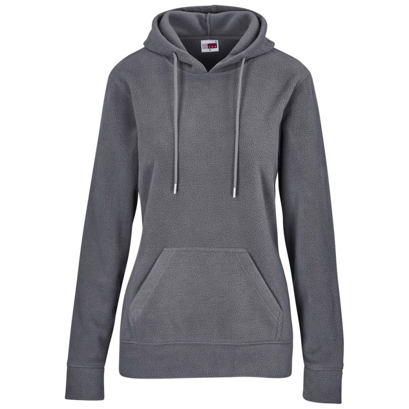 CHARCOAL Ladies Dawson Polar Fleece Hooded Sweater