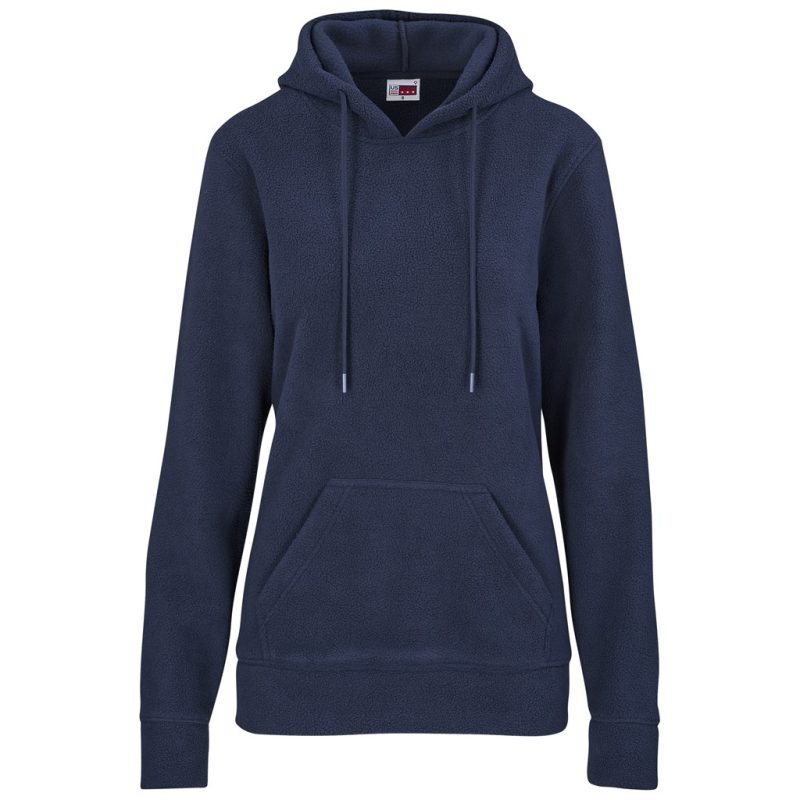 NAVY Ladies Dawson Polar Fleece Hooded Sweater