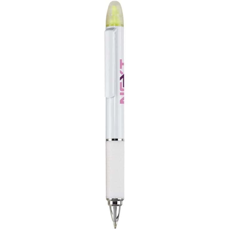 SOLID WHITE Altitude Topaz Highlighter Ball Pen