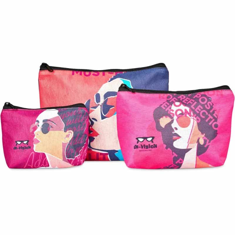 Pre-Printed Sample Hoppla Leanne Recycled PET Stitch-Bond Mini Toiletry Bag