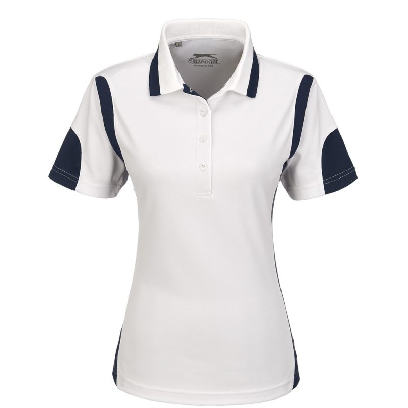 WHITE Ladies Genesis Golf Shirt - White