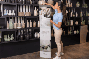 In-store printed promotions totem