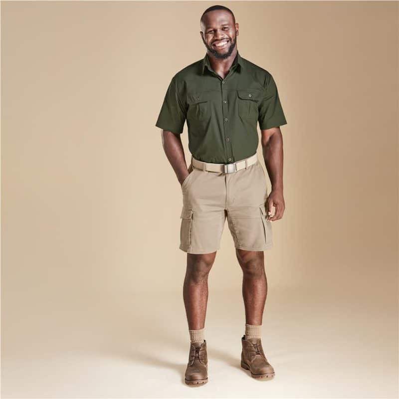 khaki Mens Meseta Twill Shorts