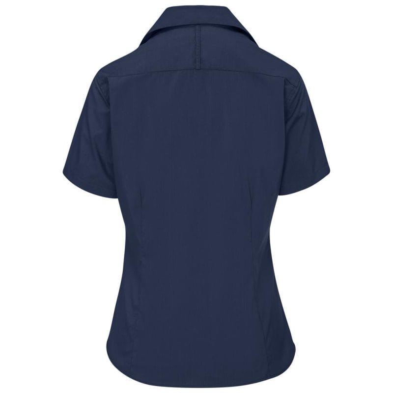 navy Ladies Short Sleeve Sheffield Stretch Shirt