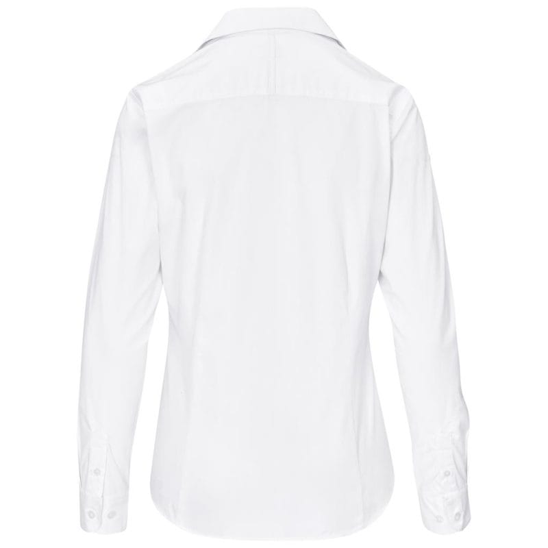 white Ladies Long Sleeve Cotton Twill Moderna Shirt