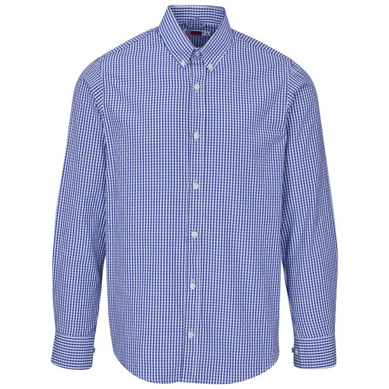blue Mens Long Sleeve Ashford Shirt