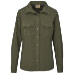 olive Ladies Long Sleeve Mawenzi Twill Shirt