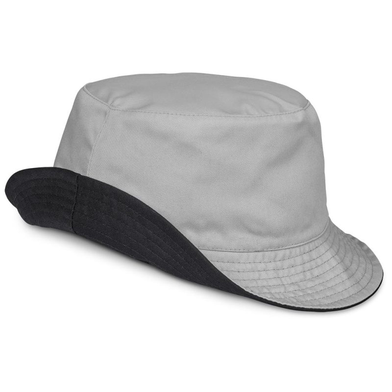 black grey Urban Reversible Bucket Hat