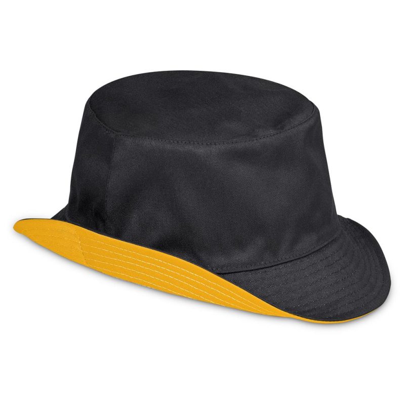black yellow Urban Reversible Bucket Hat
